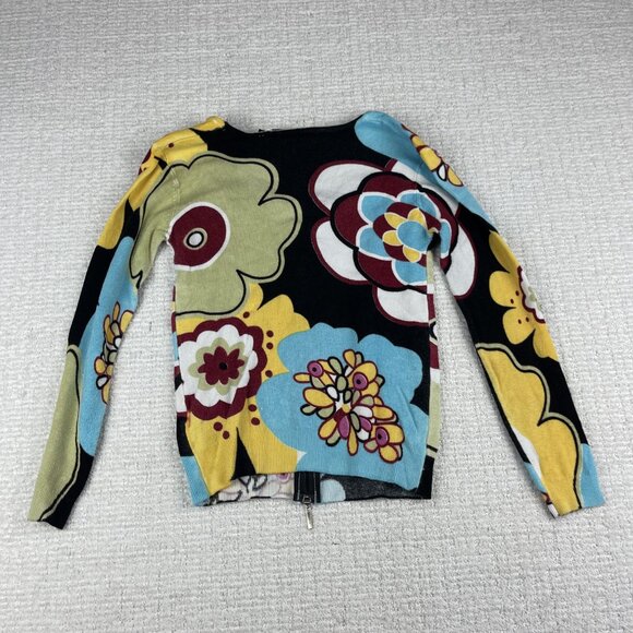 SMASH Vest Sweater Floral All over print Women Sz M Colorful print - Picture 11 of 16
